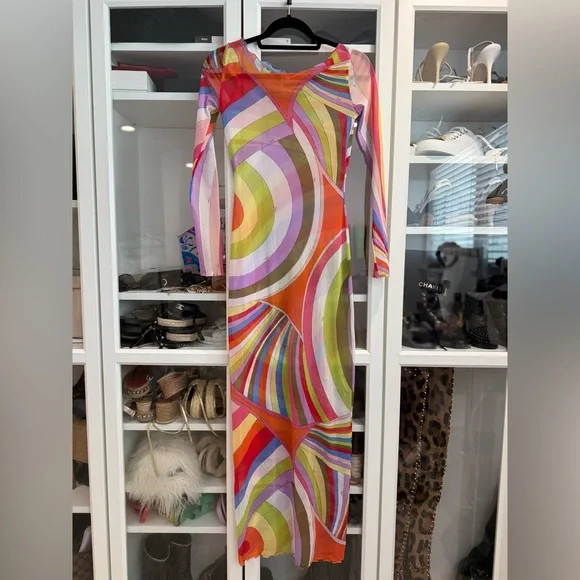 EMILIO PUCCI Sheer Maxi Dress IT40 - Picture 4 of 5